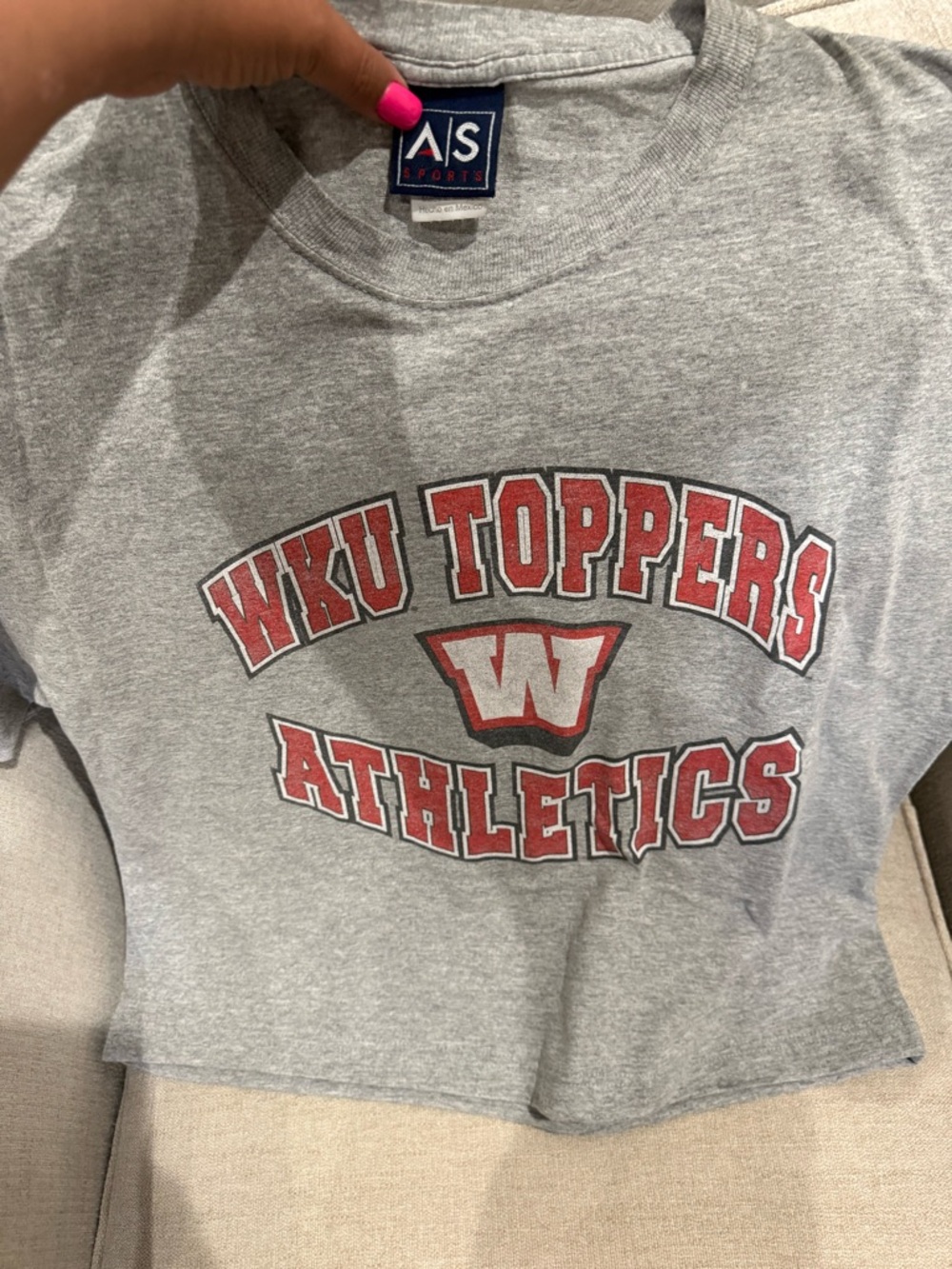 Grey 'WKU Toppers Athletics' Graphic Tee